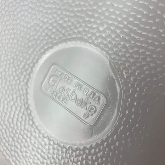 Vintage Glasbake Divided Serving Dish Rate Blue Atomic Starburst oval - Picture 3 of 5